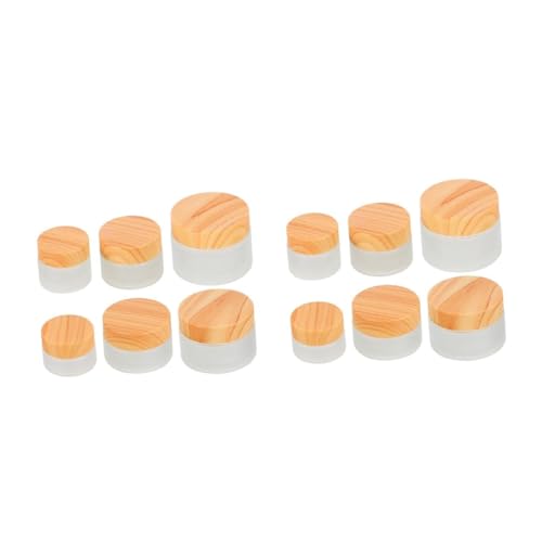 minkissy 2 Juegos Botella De Crema para Los Ojos Brillo Cuerpo Botella De Crema Facial Varitas Mini Cocoa Agente De Mudanzas Tapa Loción Bálsamo Mostrar Vidrio 6 Piezas * 2