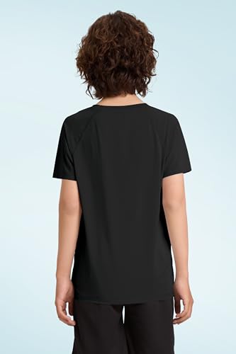 Youth Boys UPF 50+ Mesh Athletic Quick Dry Fit T-Shirts Rash Guard Short Sleeve Swim Tee Shirt for Teens4