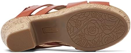 Cobb Hill Women's Alleah Sling Sandal, RED Ochre Leather, 6.5 | Image 1