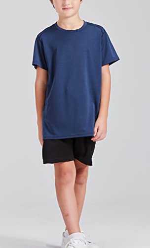 DANI CHINS Boys Athletic Short-Sleeve Shirts Loose Mesh Active Tee-Shirts Sports Jerseys Tops As Clothing, 2 Pack3