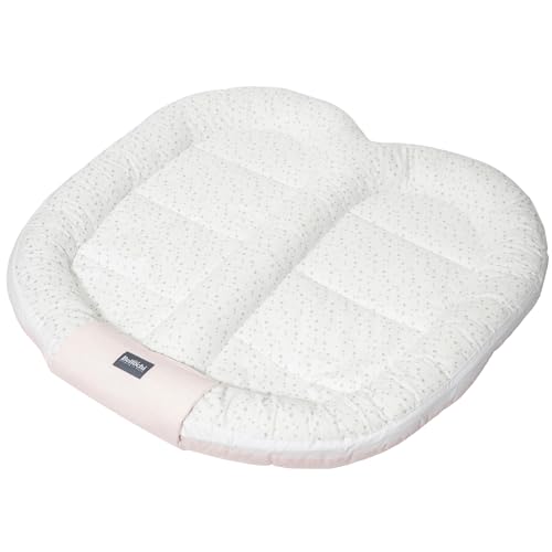 Bellochi Nido para Gemelos – Reductor de Cuna Doble 100% Hecho a Mano. Gran Cojín Nido de Algodón y Tumbona Segura en Forma de Corazón (Materiales Certificados)