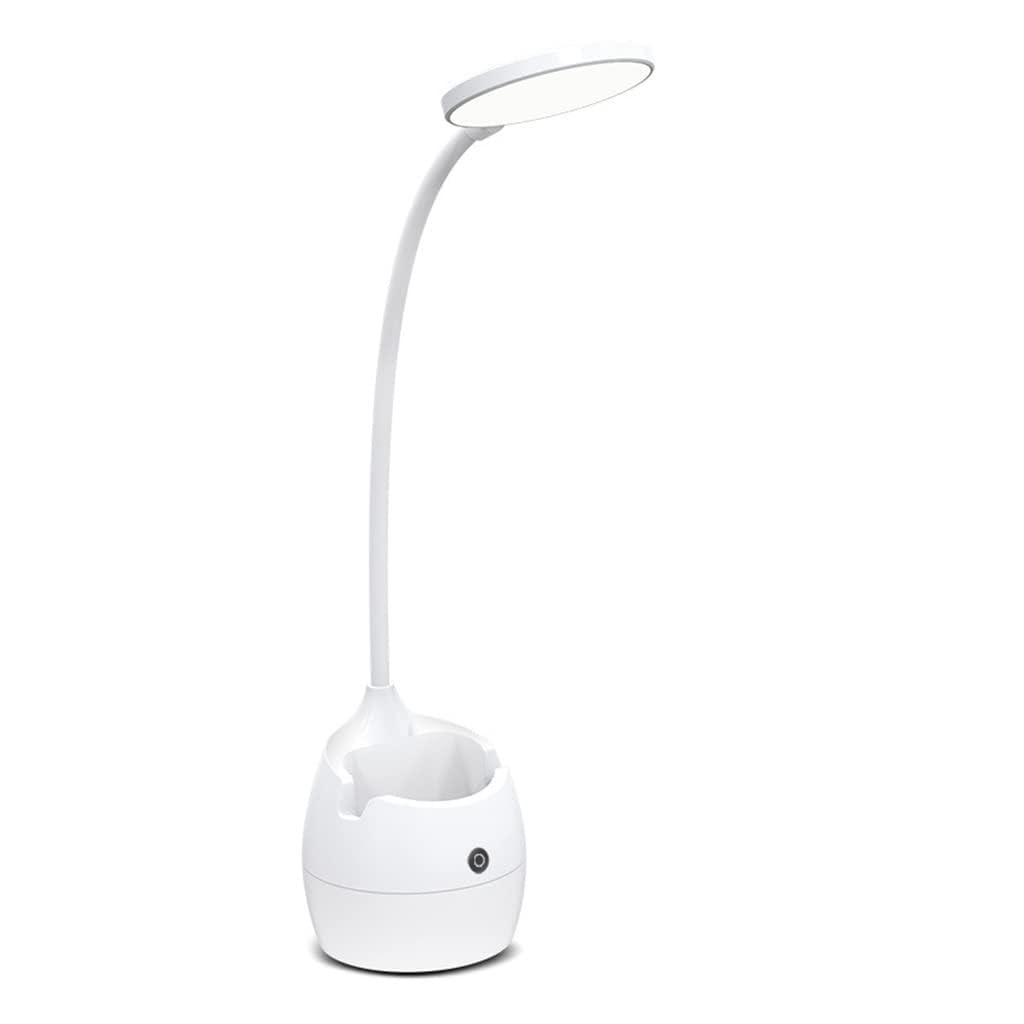Elnwnnkc LED Desk Lamp with Pen Holder Desk Lamp for Computer Desktop Flexible Gooseneck Bedside Table for Reading and Study Table for Reading and Computer