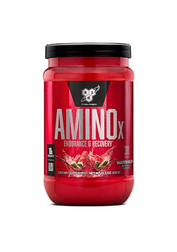 BSN Amino X Muscle Recovery & Endurance Powder BCAAs 10 Grams of Amino Acids Keto Friendly Caffeine-Free Support Endurance Zero Sugar Watermelon 30 servings 15.34 Ounce (Packaging May Vary)