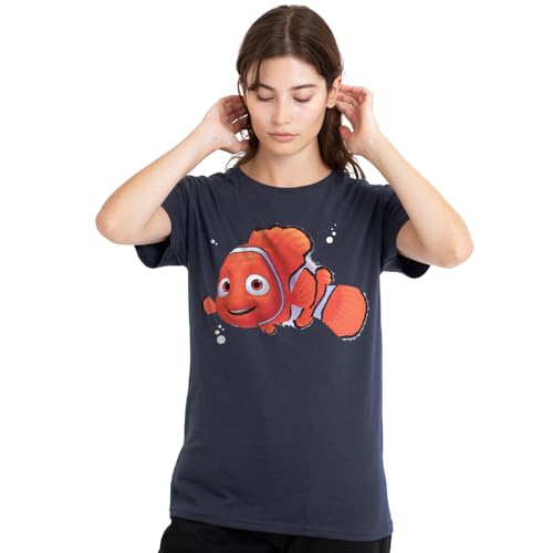 T-shirt Nemo femme coton bleu marine t-shirt Disney imprimé