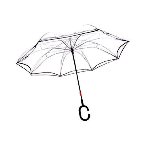 Chifans Parapluie Inversé Transparent Automatique Double Couche C Type Créatif Parapluie Inversé Manuel Pliable?Transparent? Outstanding Cover