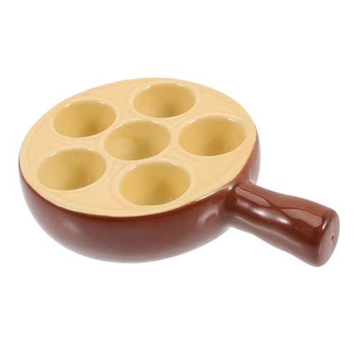 BESPORTBLE Snail Dish Ceramic Plate Ceramic Dishes Oyster Shrimp Pan Escargot Plate Conch Plate Escargot Dish Escargot Serving Plate Small Dish Grill Pan Side Dish Ceramics Mushroom, 16x11.3cm