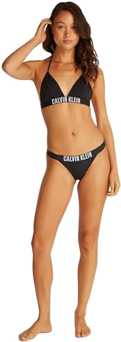 Calvin Klein Donna Slip Bikini Brazilian Con Fascia Con Logo, Nero (Pvh Black), S - 4