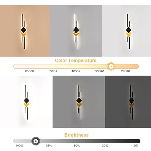 Apliques de pared para escaleras y pasillos con luz LED moderna de 65cm 2
