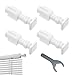 4 pcs No Drill Blind Brackets, Clip in Blinds for UPVC Windows, Clip on Blind Holders, Roller Blinds No Drilling Mount, Adjustable Punch-Free Fittings for Window Installation