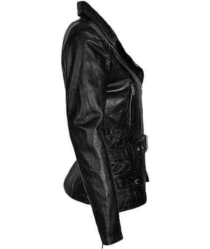 Womens Genuine Lambskin Leather Jacket | Classic rider leather jacket | Black Leather Jacket Women | Womens Leather Jacket