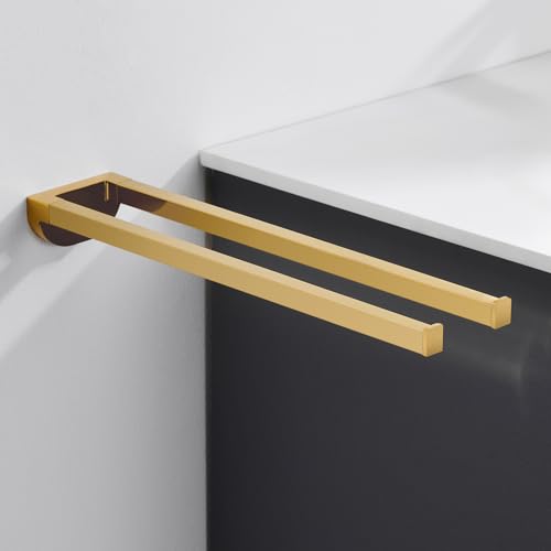 Auralum Handtuchhalter ohne Bohren/mit Bohren,2-in-1 Handtuchstange...