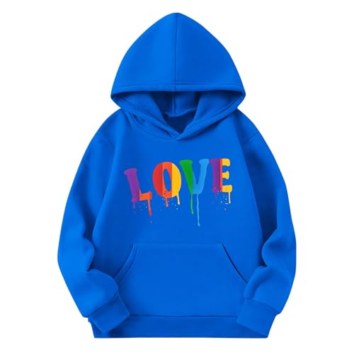 Cute Hoodies for Kids Girls Boys Funny Love Letter Print Sweatshirts Long Sleeve Casual Loose Pullover with Pocket4