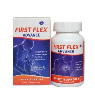 FIRST FLEX ADVANCE Glucosamine, Chondroitin, Hyaluronic Acid, B3, and mix of best valuable herbal like Scutellaria baicalensis, Acacia catechum, Turmeric roots and others,60 capsules