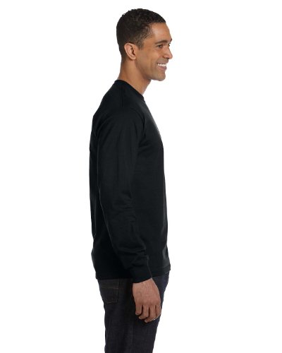 Hanes Long Sleeve Beefy T-Shirt - 5186 Black, Medium