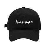 LexiuYibai Mens Baseball Caps Embroidered Finesse Adjustable Washed Cotton Dad Hat (Black,7 1/2)