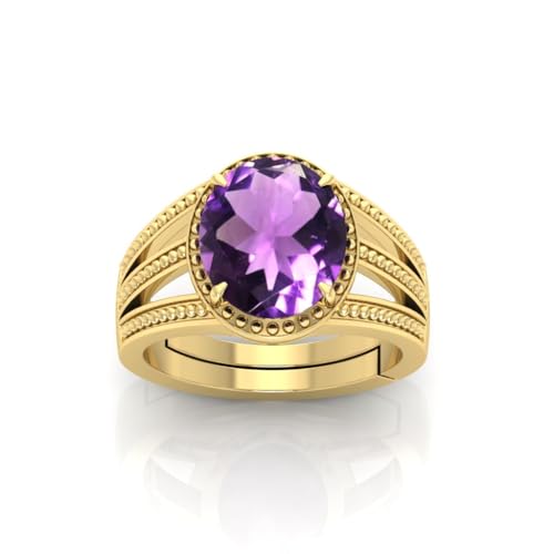 Bague améthyste naturelle plaqué or pour illuminer vos tenues de soirée
