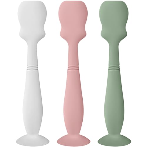 Image of Baby Diaper Cream Spatula Applicator Set - 3Pack Soft Silicone Baby Butt Paste Spatula (Large Size,Sage/Blush/White)
