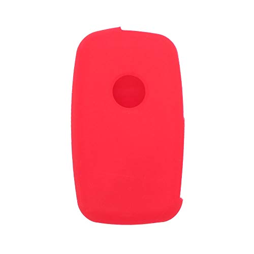 BROVACS Silicone Cover Protector Case Holder Skin Jacket Compatible with VOLKSWAGEN Multivan Sharan Caravelle Transporter Caddy SEAT Alhambra 4 Button Flip Remote Key Fob CV9808 Red - Image 2