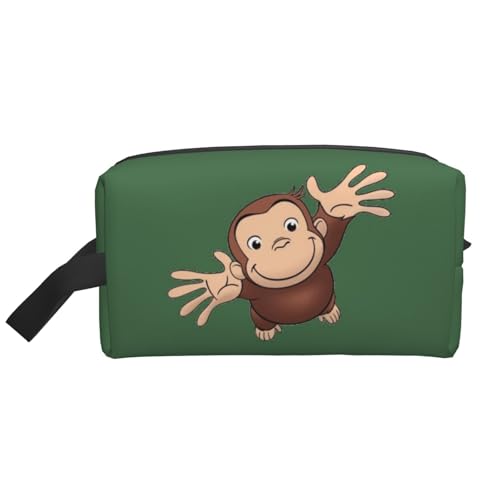 トイレタリーポーチ おさるのジョージ かわいい 漫画 コスメポーチ 大容量 ?量 洗面ポーチ 人気 アニメ 化粧ポーチ 男女兼用 おしゃれ 旅行 プレゼント