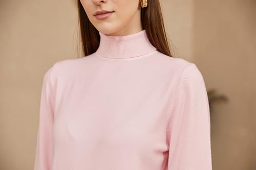 Image of DAIMIDY Turtleneck Sweaters for Women Long Sleeve Pullover Tops | Knitted Material| Soft, Warm and Breathable| High Resilience and Tensile Strength Design| Business Casual Tops| Dailywear