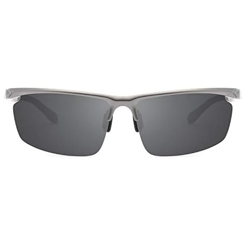 ZÉRO D Men's Square Mirrored Polarized AL-Mg Sunglasses For Men Women Brand Design UV400 Driving Fishing Cycling Running Cover