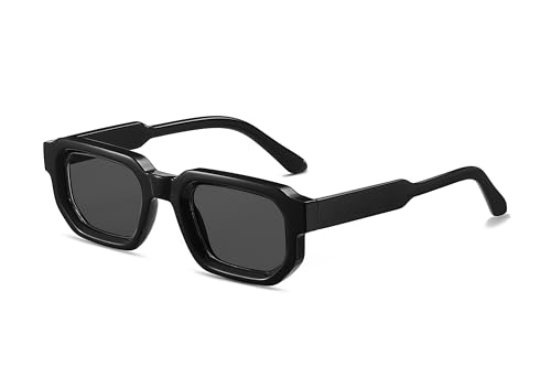 Image of Hanj Rectangle Retro Sunglasses for Women Men Vintage Square Sun Glasses Fashion Classic 90s Shades