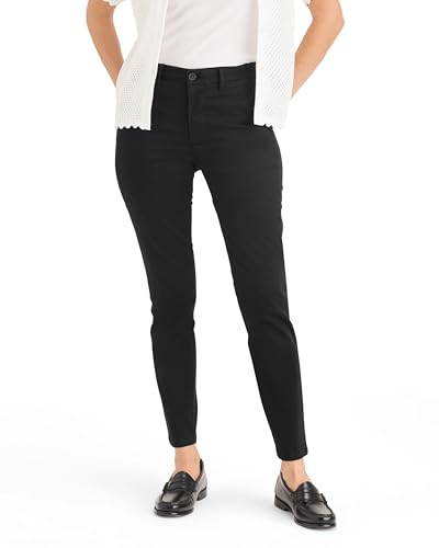 Dockers Women's Weekend Chino Mid-Rise Skinny, Beautiful Black, 26
