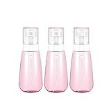 KONVER Reutilización 3.3 onzas Botella de spray pequeña de plástico transparente alto, botella vacía recargable portátil, dispensador de cuidado de la piel de viaje - 3 piezas Económico