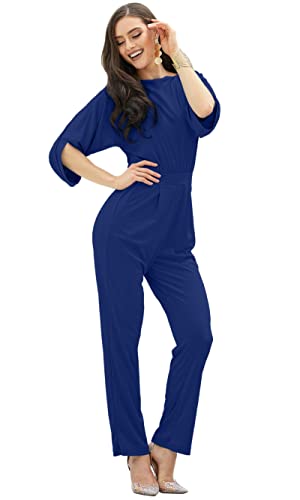 Image of KOH KOH Womens Short Sleeve Semi Formal Cocktail One Piece Jumpsuit Romper