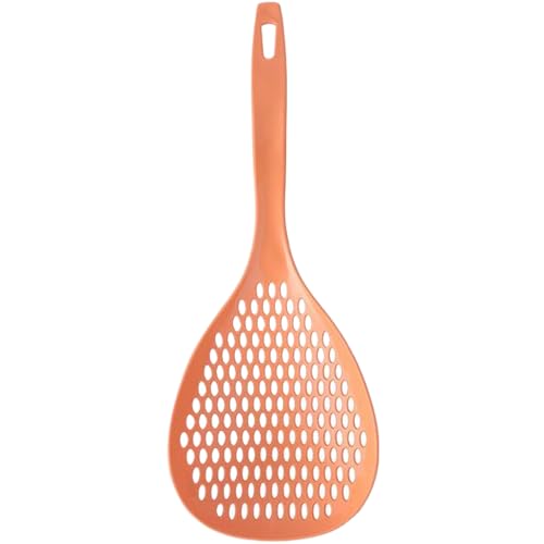 Cucchiaio per schiumarola in silicone con foro 5x14 con manico allungato e foro per appendere, resistente al calore, multiuso per cucinare