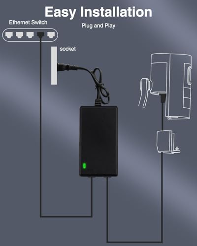 Gigabit PoE Injector 48V Power Over Ethernet Supply Adapter 10/100/1000Mbps IEEE 802.3at/af RJ45 Compliant for Camera IP Phone PoE Switch and More PoE Devices with 3FT Cat 6 Gigabit Ethernet Cable - Thumbnail 3