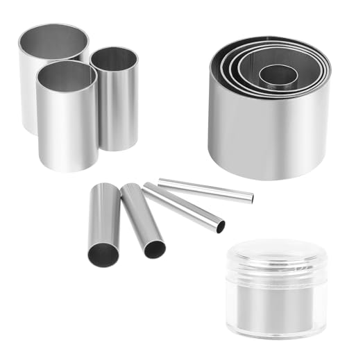 salbsever Lot de 12 emporte-pièces circulaires creux en acier inoxydable pour travaux manuels, céramique, pointillés