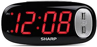 Digital Alarm Clock with 2 USB Ports