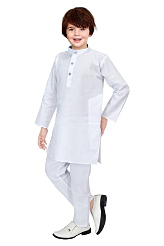 Image of KGN Boys Cotton Blend Regular Solid-Punjabi /Kurta Pajama Set | KGN07 |