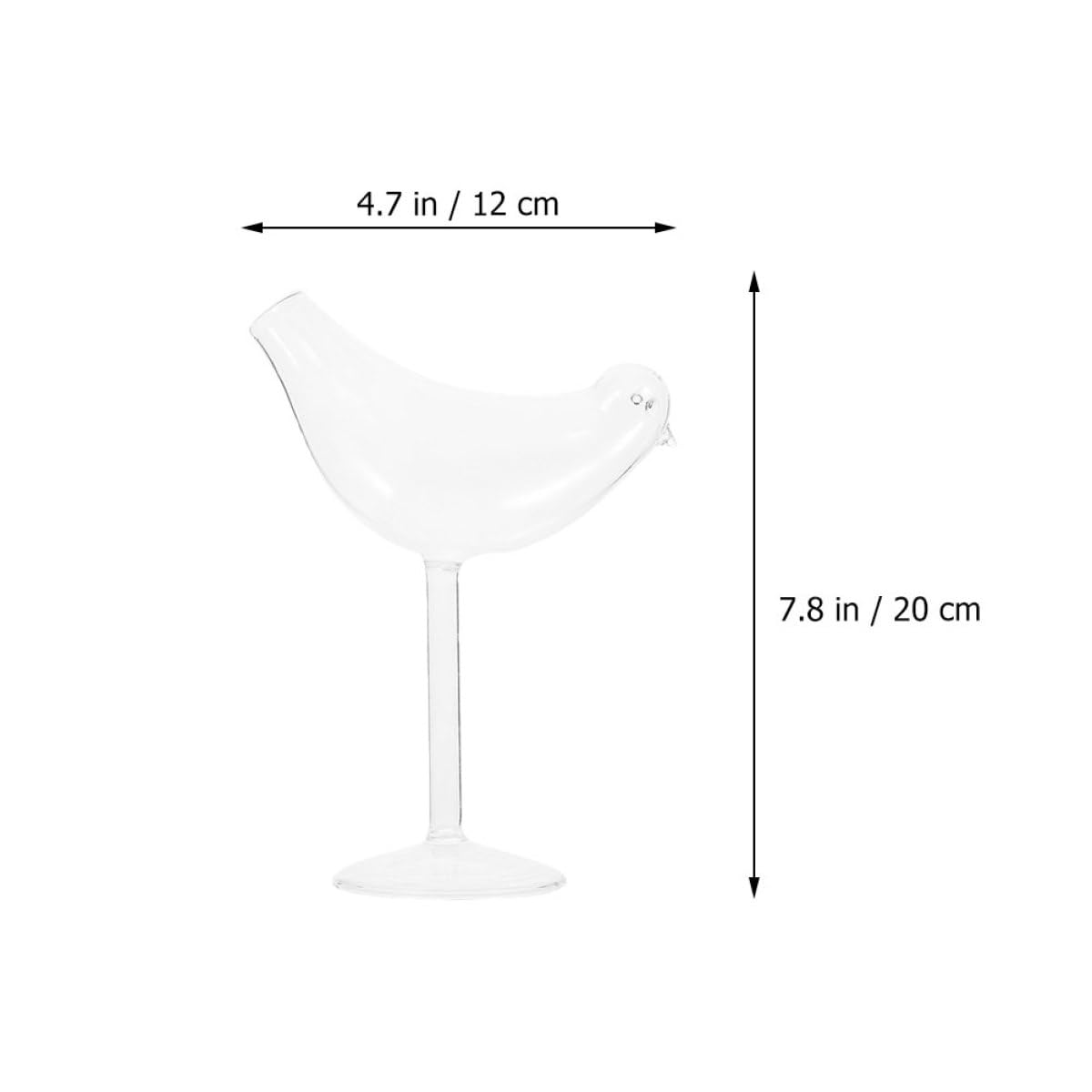 IMIKEYA 8stücke Teiliges Vogelglasset aus Klarem Glas Dekorative Whiskey Cocktailgoblets Hochwertige Trinkgläser für Wein Party und Stilvolle Anlässe Einfach zu Reinigen und Vielseitig