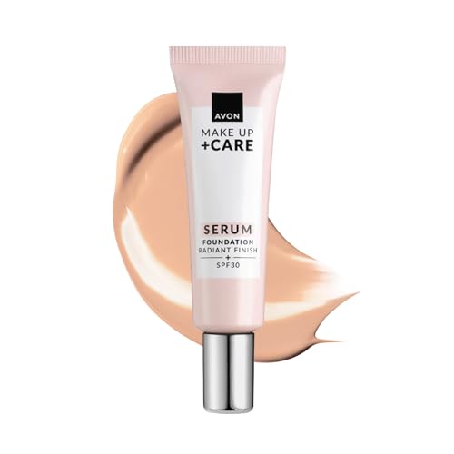 Avon Serum Foundation 30ml, SPF 30, Serum Infused Formula for Light-Medium Coverage, Locks in Moisture, Cruelty Free, Pale Pink