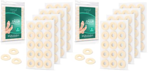 Image of Comfwalk Callus Cushions Pads, 60-Count, Round Soft Foam, Beige Skin Color (Pack of 2)