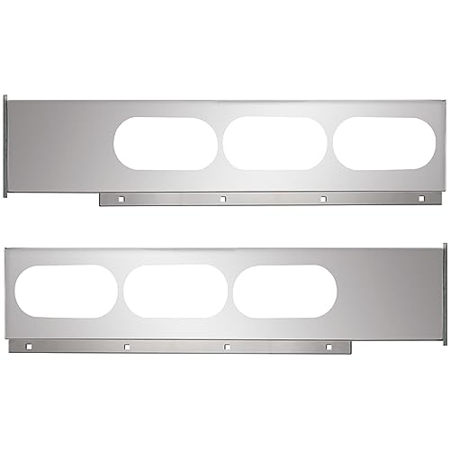 Image of GG Grand General 80330 Chrome Plated Mud Flap Hanger with Oval Light Cut-Outs , Pair