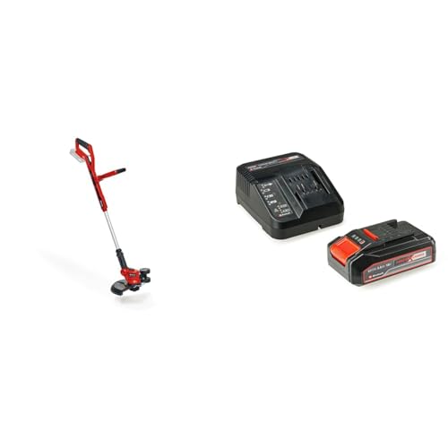 Tagliabordi a batteria GE-CT Li-Solo Power X-Change + Pxc Starter Kit 18 V Batteria 2.5 Ah E Caricabatteria Nero Rosso 10 x 15 x 11.3 Cm