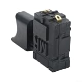 Ersatz 5e4 Triggerschalter für 16 A DC 7,2 V-24 V elektrisches Gebläse, kompatibel mit schnurlosem Gartengerät, Netzsteuerungstaste, schwarzes Kunststoffgehäuse