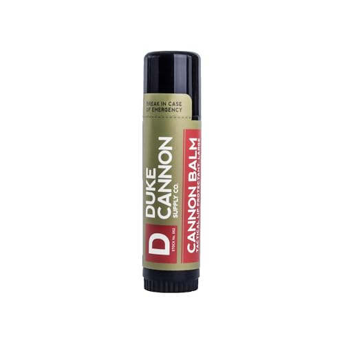 Duke Cannon Balm Tactical Lip Balm with SPF 15, 0.56oz – Premium Lip Protector with Organic Ingredients, Fresh Mint Flavor, Natural Beeswax, Coconut & Shea Butter, UV Protection