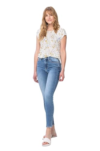 11 Best Mid Rise Jeans for Women Over 50 (That Actually Fit Right) 18 Judy Blue Women's Mid-Rise Vintage Wash Skinny Jeans (Medium Blue, 9)