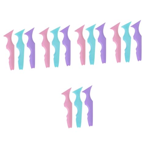 MAGICLULU 5sets Ergonomic Handle Makeup Tool Set Eyeliner Stencils Silicone Eyeliner Aid for Beginner 3pcs*5