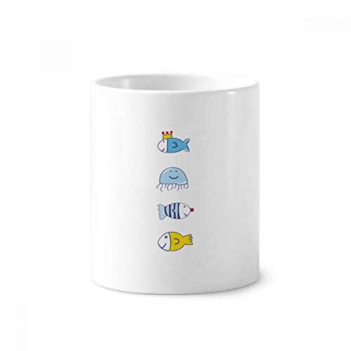 Cadeau poisson de mer méduse tasse en céramique blanche originale