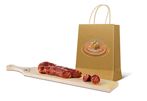 Moretti® Salsiccia Stagionata Dolce Rossa | 1 Confezione Sottovuoto da 200g Circa| Con Peperoncino Calabrese| Prodotto In Calabria