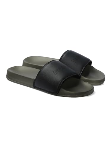 Image of hummel CLASSIC MEN SLIDERS Comfortable Cushioned Sole Arch Support Durable Lightweight Flexible Trendy Style Flip flops and Slippers Slides for Men Daily use Chappal