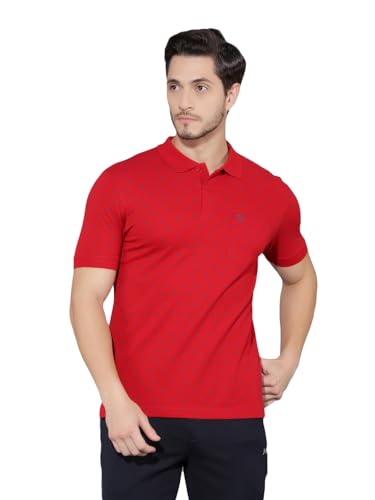 Image of Dollar Cotton Rich Fabric Printed Men's Polo T-Shirt | All-Over Prints | Embroidery Logo Branding on Pocket | Wide Array of Attractive Colours & Prints
