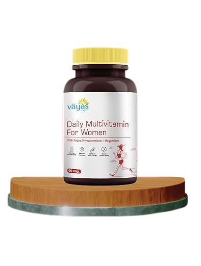 Image of Vayas Daily Multivitamin for Women - With 35+ Essential Vitamins, Minerals & Herbal Extracts - 60 Tablets - Energy, Immunity & Bone Support - Hormonal Balance & Skin Health | Pack of 1
