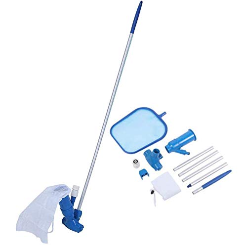 YUEWO Pool Skimmer Net with Pole for Cleaning, Leaf Skimmer Mesh Rake Net for Above Ground & Inground Swimming Pools, Pool Accessories and Supplies