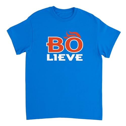 Bo Nix Broncos T Shirt Denver Football Fan Shirt for Men Color Royal Size M